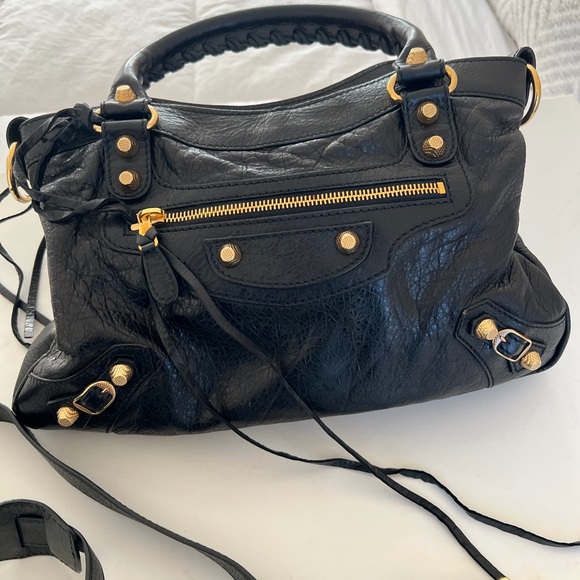 Balencigia Black Leather Handbag - Picture 5 of 6